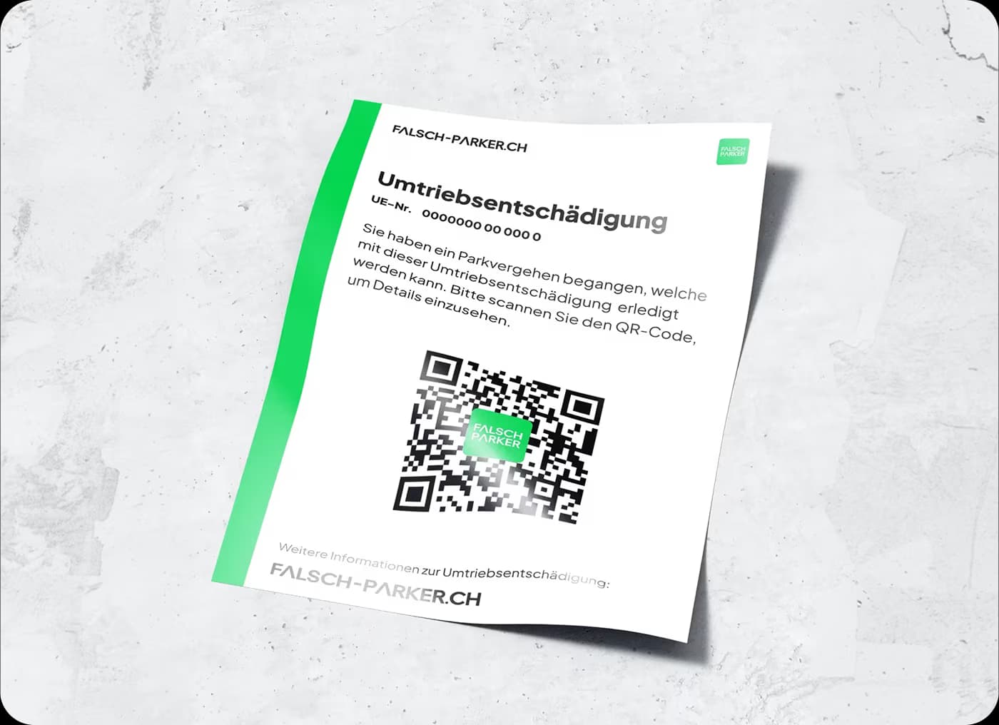 Digitale Umtriebsentschädigung als QR-Bussenzettel
