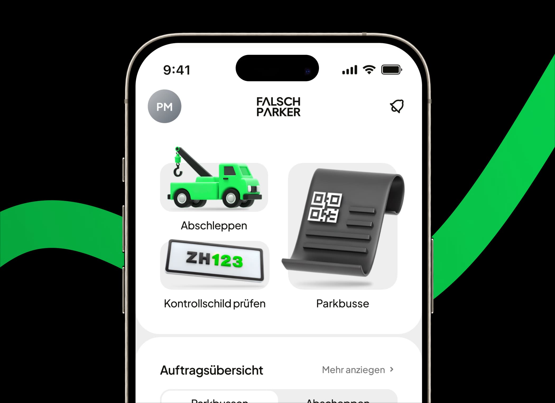 FalschParker App auf dem Smartphone eingerichtet